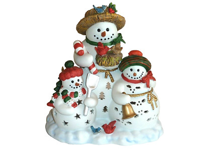 PARTYLITE P9892 TEELICHTHALTER SCHNEEMÄNNER SNOWBELL TEALIGHT HOLDER SNOWMEN NEU