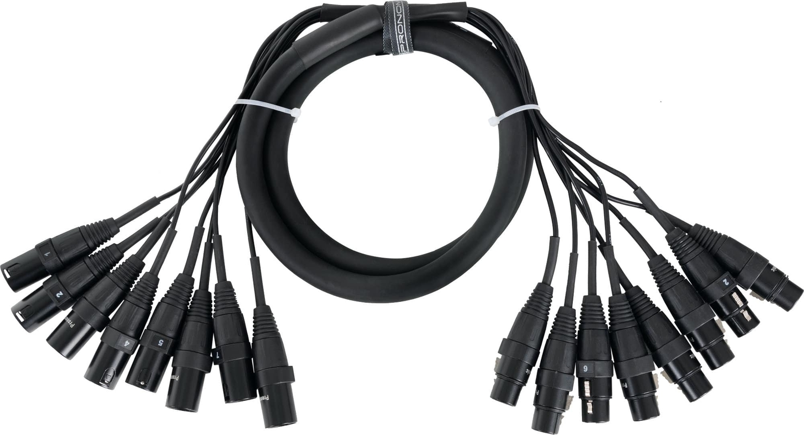 Cavo Multicore 8 Cannon XLR Maschio - 8 Cannon XLR Femmina 1,5 Metri DJ PA Audio