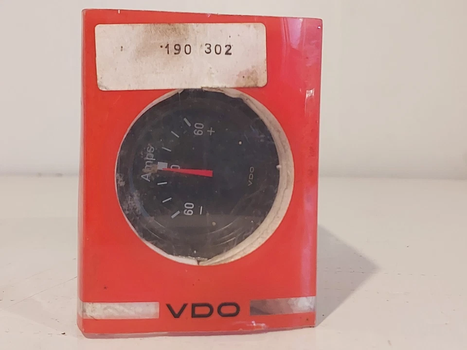 NOS VDO anmeter amps Gauge 1975 cockpit vintage black car truck  F174 - Image 2 of 4