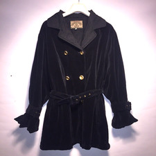 Emporio Armani Luxury Rare Velour Stylish Coat Size Uk 14/ Medium