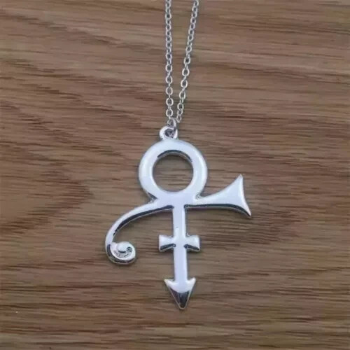 Sänger Prinz Künstler Liebe Symbol Anhänger 14K Weißgold vergoldet 18" mit Kette - Bild 10 von 13