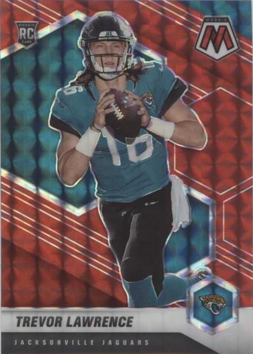 2021 Panini Mosaic - Rookies Trevor Lawrence #301 Red Mosaic Prizm (RC) PSA 10