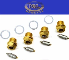 x4 Carburetor Float Valve Carb Needle Seat Kawi KZ1000 Suz GS (See Notes) #A251