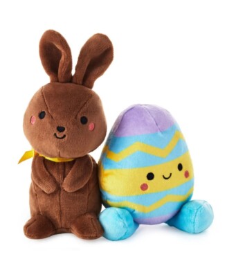 Easter Chocolate Bunny & Easter Egg PLUSH NWT Cute Basket Stuffer Hallmark BT