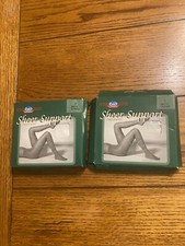 Lot of 2 Kroger's Sheer Support Pantyhose - Size B White - New