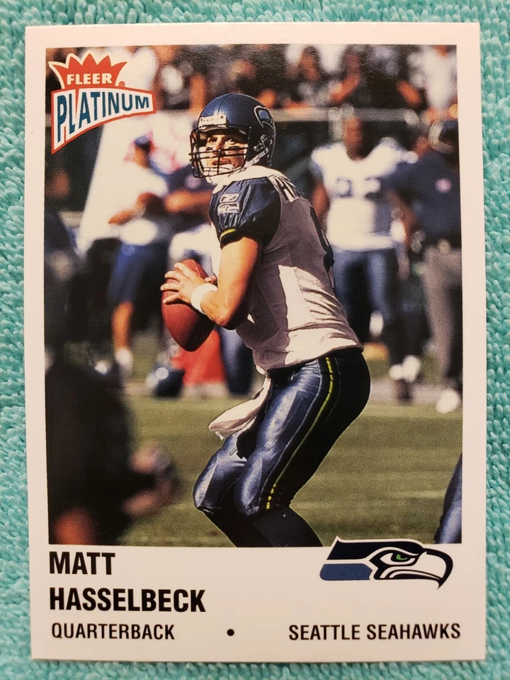 2003 FLEER PLATINUM MATT HASSELBECK #42 SEATTLE SEAHAWKS  - Image 2 of 4