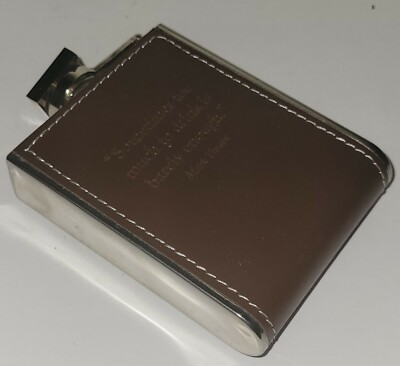 Words To Live By Mark Twain Leather Flask Sometimes Too Much To Drink Is Barely