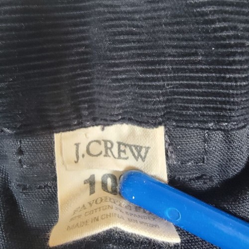 NWOT J.Crew Womens Bootcut Corduroy Pant Sz 10 (34x31) S Black Favorite Fit 2009 - Picture 10 of 10