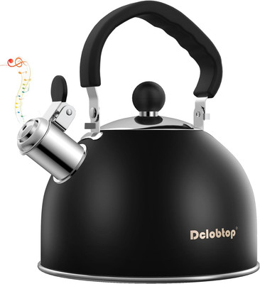 Premium Stainless Steel Tea Kettle for Stove Top - 2 Quart Capacity, Efficient H