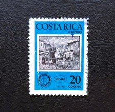 Timbre Costa Rica 1987. 1 timbre oblitéré avec trace de charnière. TBE.