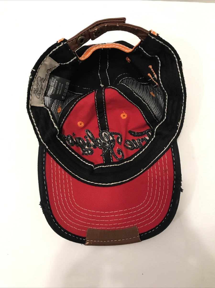 True Religion World Tour Leather Brim Snapback Hat | eBay