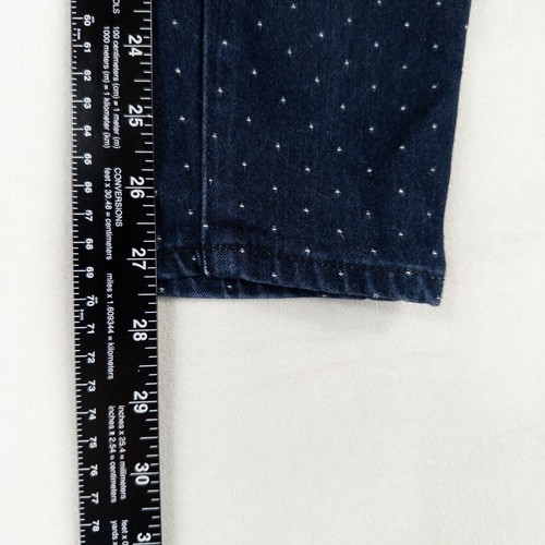 Paige Jeans Women 29 Dark Blue Pin Dot Verdugo Ankle Skinny Leg Stretch Mid Rise - Picture 7 of 9