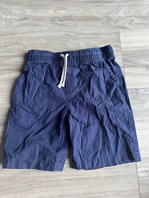 Lightning Bug Boys Pull On Shorts 6 Navy Blue Elastic Waist Casual Summer