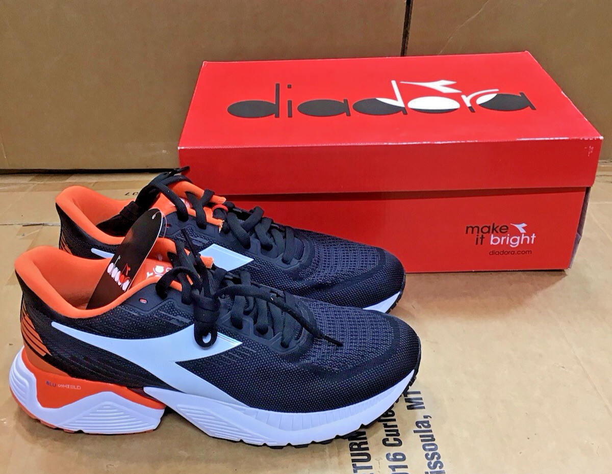 Diadora Mythos Blushield Vigore W Black White Orange Shoes Womens 178045 C9818 image 3