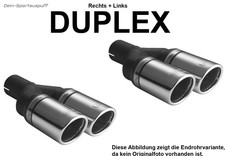 Ulter Duplex Sportauspuff Renault LAGUNA 2 02/2001- 2x70mm rund eingerollt