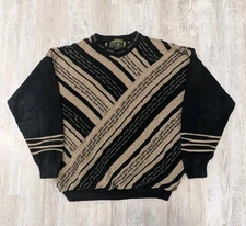 Vintage Tosani 3D Knit Men’s XL Crewneck Sweater Biggie Cosby Coogi Style