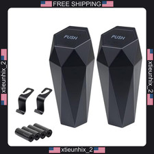 Car Trash Can Small With Lid Abs Material Compact Waste Bin For Vehicles