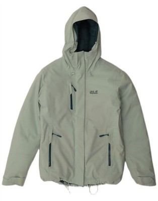 Jack Wolfskin Womens Hooded Oversized Padded Jacket UK 8/10 Small Green DG10