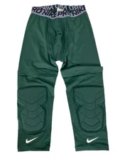 Nike Pro Green Compression Tights Leggings Knee Pads Men’s L *NEW*