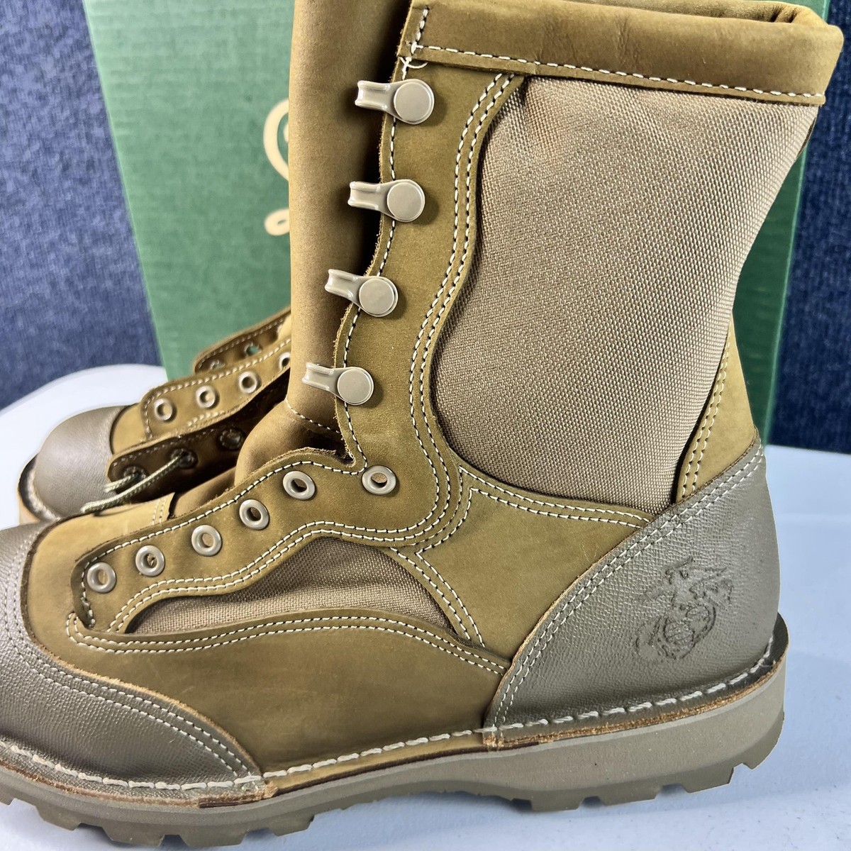 Danner USMC RAT Hot Weather Boots Mens Size 10.5 Coyote Tan Vibram