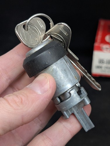 NOS 71-79 VOLKSWAGEN BEETLE TRANSPORTER 71-74 GHIA IGNITION LOCK CYLINDER & KEYS - Bild 9 von 14