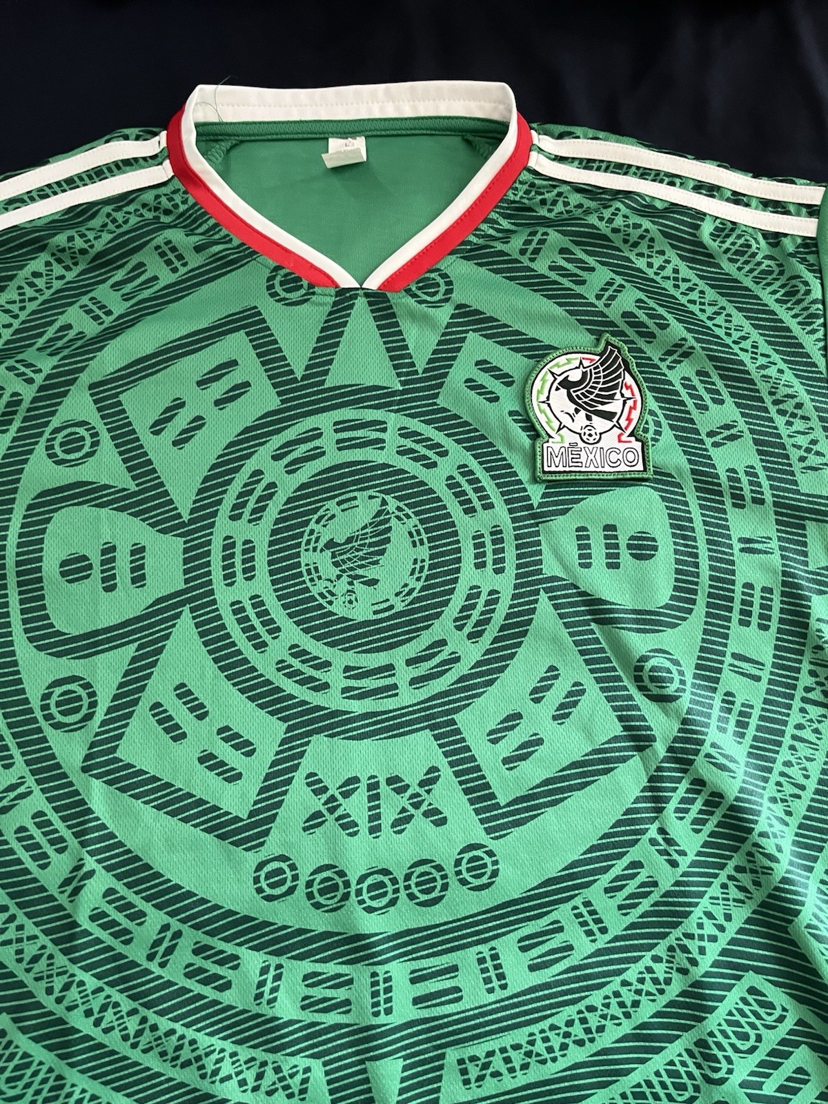 Mexico National Team Soccer Jersey Shirt Size L Green Black White Red