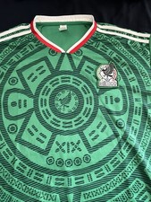 Mexico National Team Soccer Jersey Shirt Size L Green Black White Red