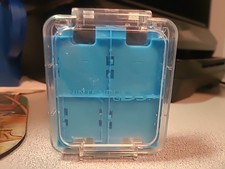 Nintendo DS Tinted / Blue Hard Plastic 16 Game Cartridge Compact Game Case -B-