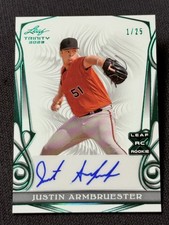2023 Leaf Trinity ROOKIE AUTO Justin Armbruester 1/25 an Ebay 1/1