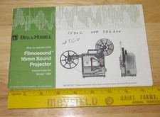 Vintage Bell and Howell 16mm Filmosound 1580 Sound Projector Manual Instructions