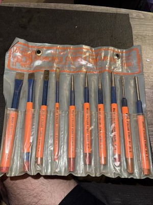 Buffalo Tools Nos 10pc Punch Chisel Set Japan PC-10vc Extra Long Lineup Kit Rare