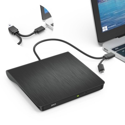 External CD DVD Drive,USB 3.0 and Type-C CD DVD Disc Reader Writer Burner Pla...