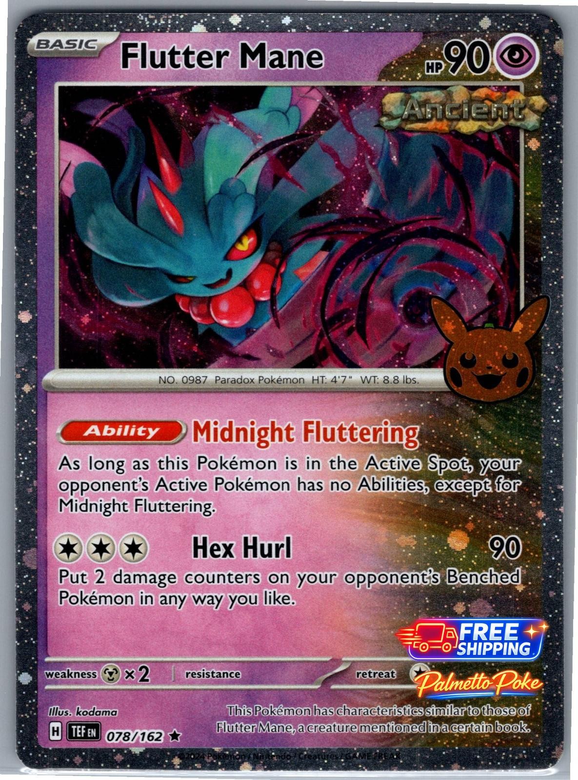 Flutter Mane (Cosmos Holo) 078/162 Trick or Trade BOOster 2024 Pokemon NM/M