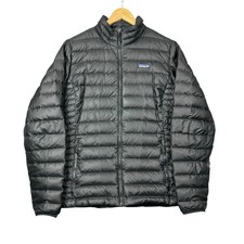 Patagonia Down Sweater Jacket Women XL Black Zip Goosedown Outdoors Puffer Coat