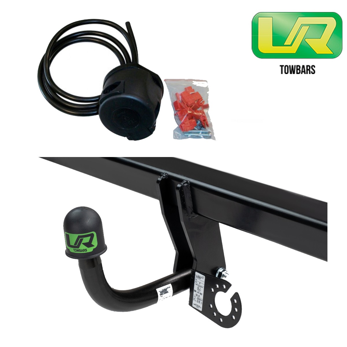 Fixed Swan Neck Towbar+7P Universal Wiring For Mercedes GLC 09/15-05/22