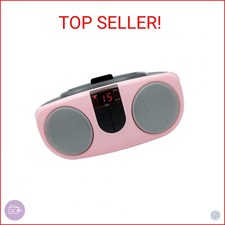 PROSCAN SRCD243 Portable CD Player with AM/FM Radio, Boombox Pink 