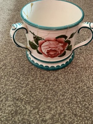 Wemyss Ware Tyg Tasse mit drei Henkeln Kohlrose. Robert heron T Goode restauriert