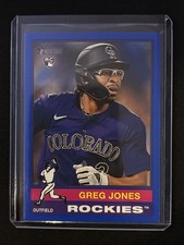 🔥Greg Jones 2025 Topps Heritage #392 Dark Blue Border Colorado Rockies RC SP