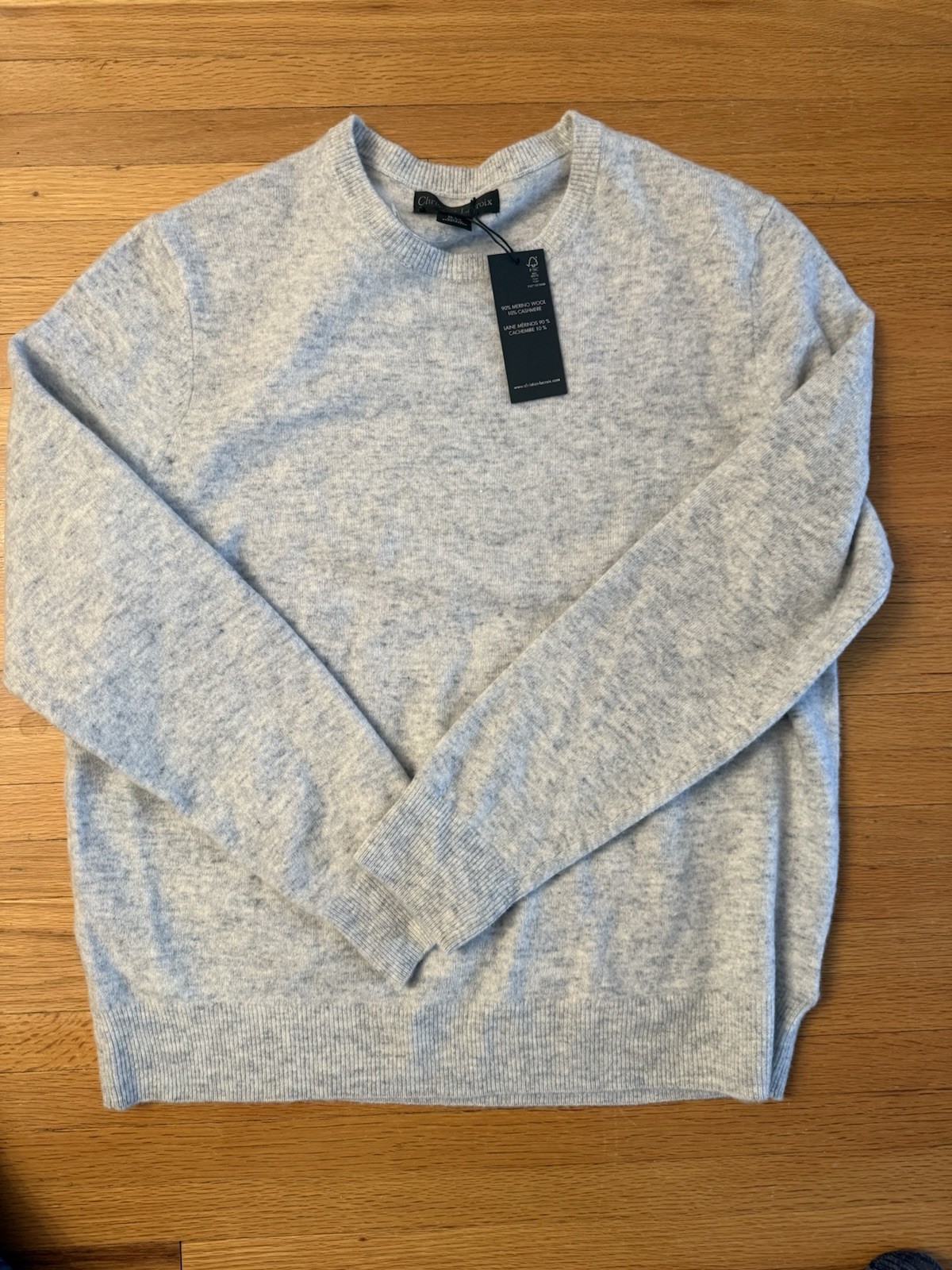 Christian Lacroix Men’s Merino Cashmere Sweater Large (fits Like A Medium)