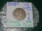 1908-O Barber Quarter 25C Silver Coin-6,244,000 MINTED!! BETTER DATE!!
