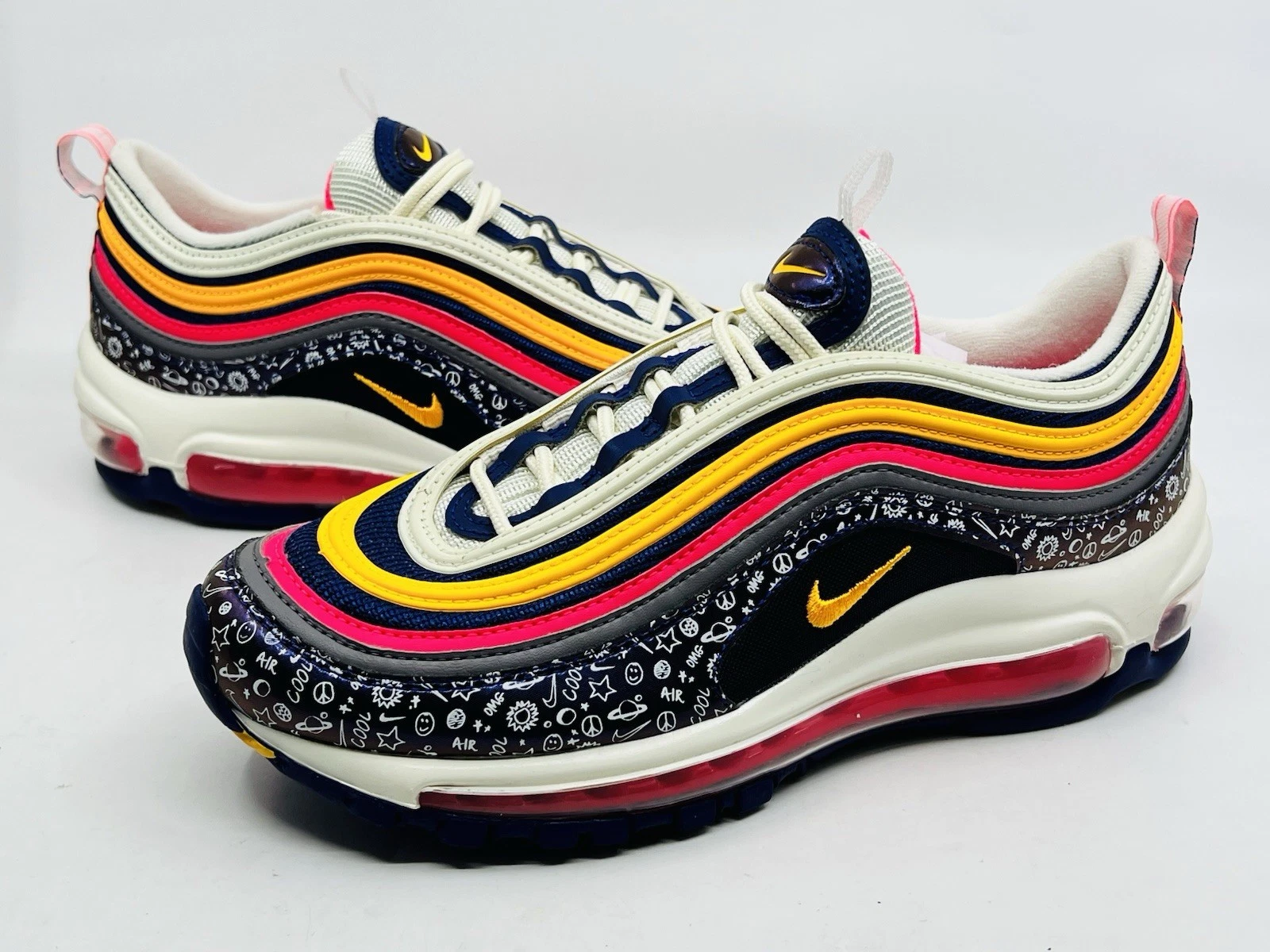 Nike Air Max 97 (GS) Regency viola laser arancione CI9929 500 giovani taglia 5 5 anni