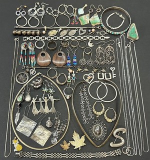 67 Necklace Pendant Ring Earring Bracelet Brooch 925 SILVER 314 Gram Jewelry Lot