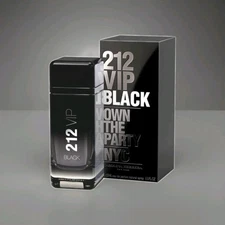 212 VIP Black by Carolina Herrera Eau De Parfum Spray 6.8 oz for Men Brand New