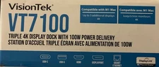 VisionTek VT7100 Triple Display 4K USB-C Docking Station 100W PD New Sealed