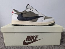 RETRO 1 LOW SNEAKERS MEDIUM OLIVE SIZE 10 TRAVIS SCOTT