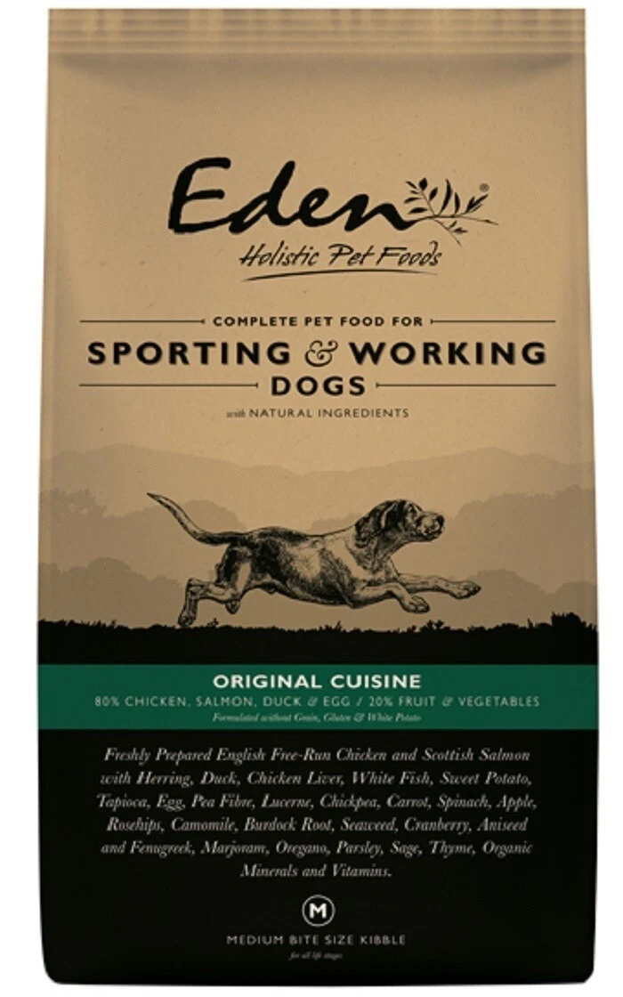 Eden 80/20 Original Cuisine Working and Sporting Dry Dog Food Small Kibble 15Kg
Opens in a new windo