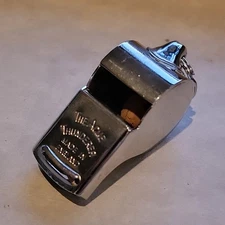 NOS VINTAGE THE ACME THUNDERER WHISTLE WITH CORK BALL MADE IN ENGLAND