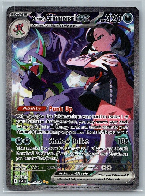Marnie's Grimmsnarl ex #287 (Ascended Heroes)