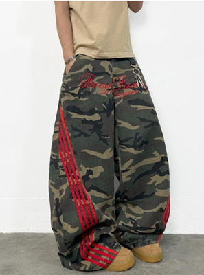 Y2K Camo Baggy Cargo Pants Streetwear Cyber Grunge Wide Leg