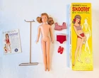1964 Barbie Skooter Doll Titian Red  Original Box Stand 1040 Freckles Swimsuit
